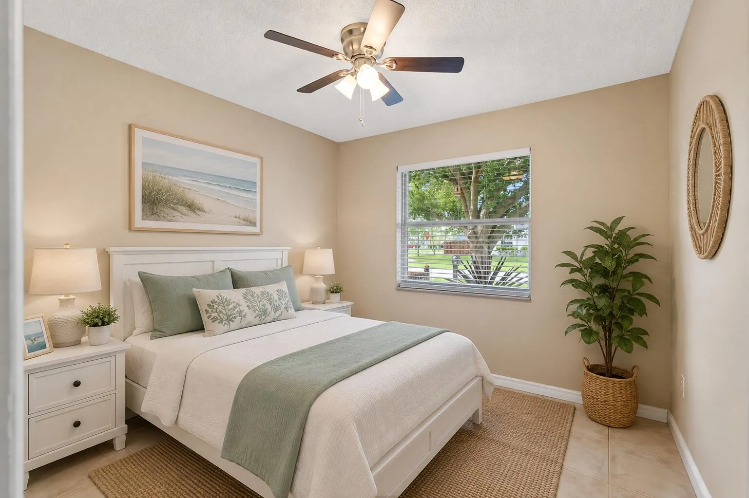 Virtually staged bedroom 2