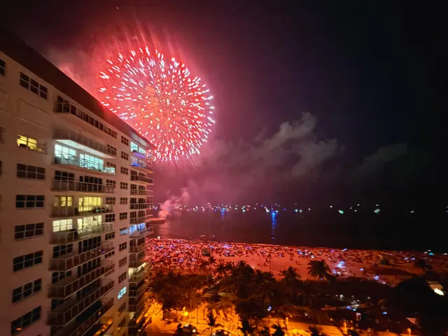 Fireworks by the pier Balcony