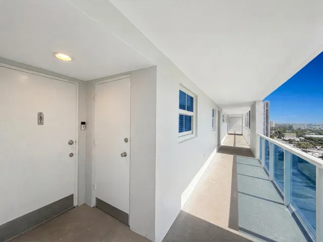 Catwalk entrance to condo