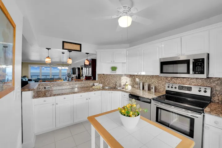 Beach view from kitchen