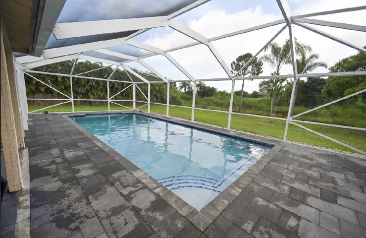 Large, heated, saltwater pool
