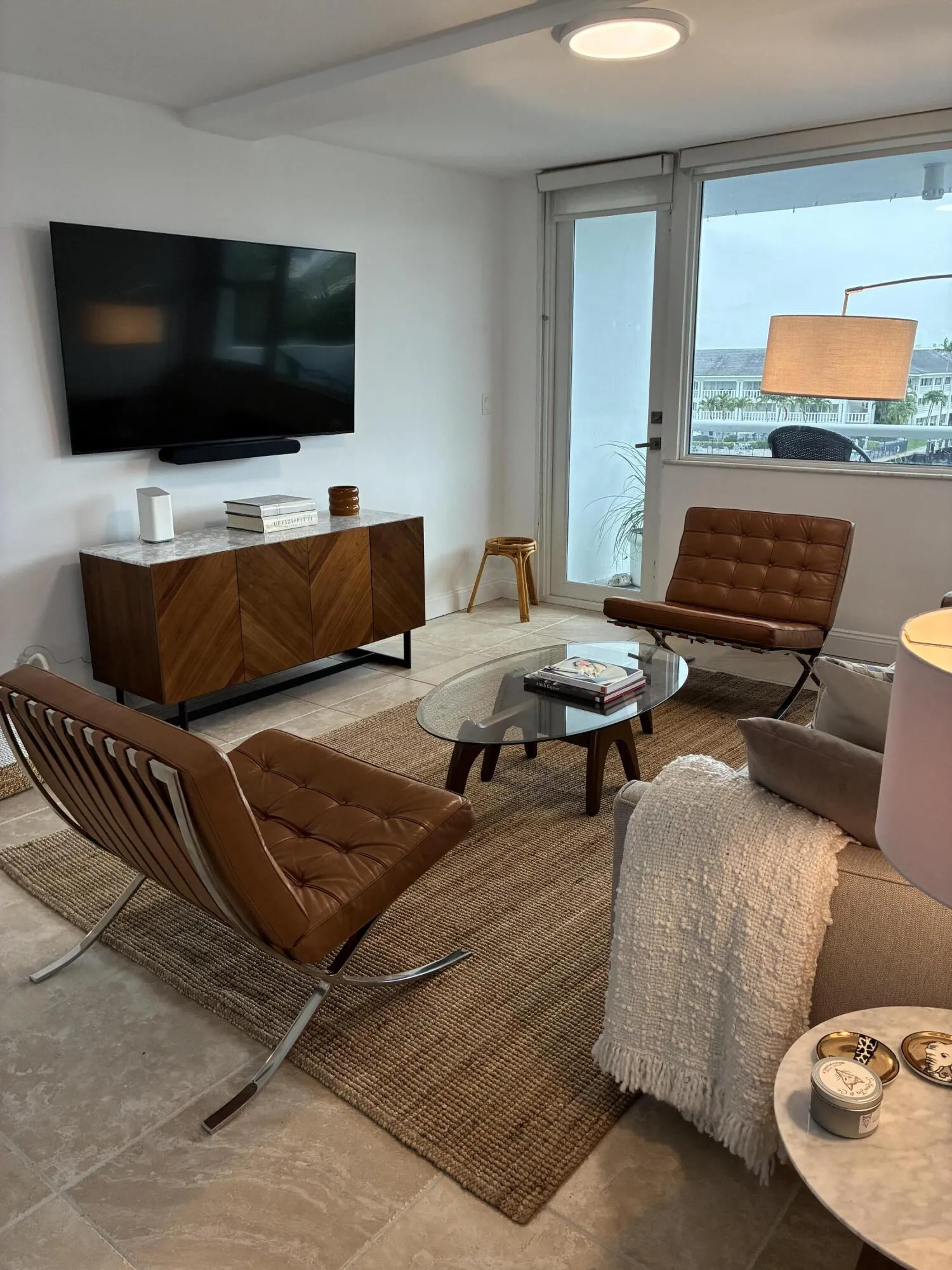 Living room with intracoastal view