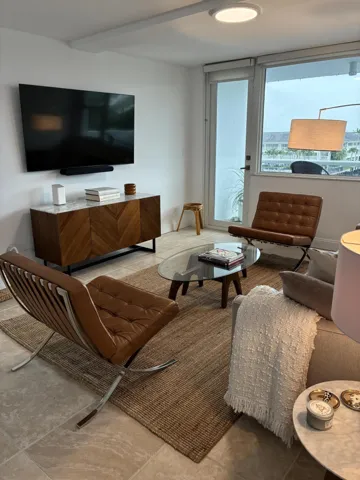 Living room with intracoastal view