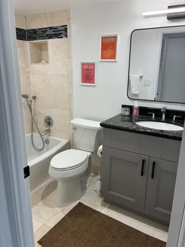 Guest bathroom with soaking tub