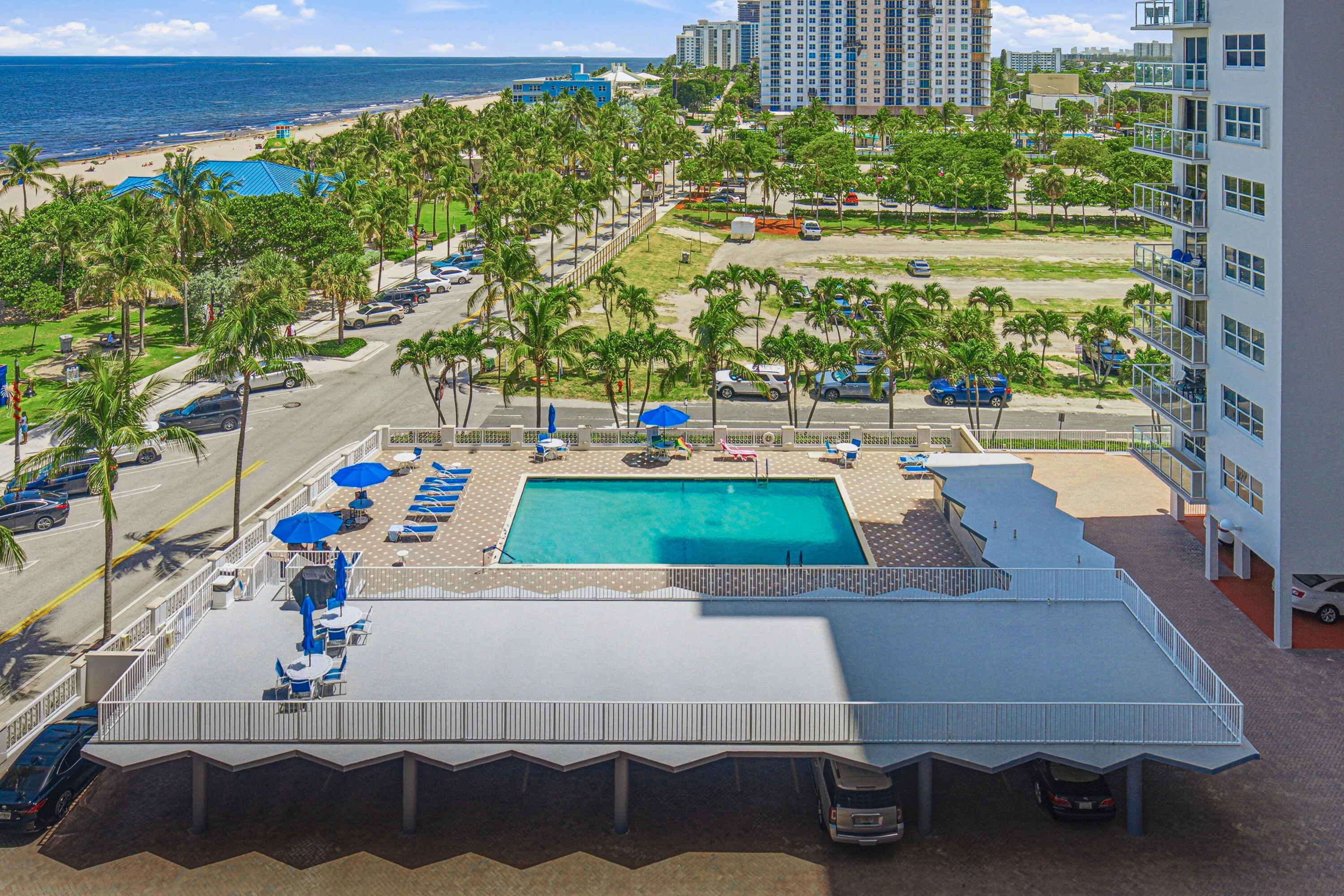 Sea Monarch pooll with BBQ deck