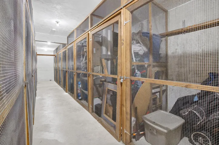 Storage Cages in Lobby