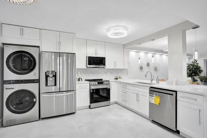 Kitchen features two fan lights.