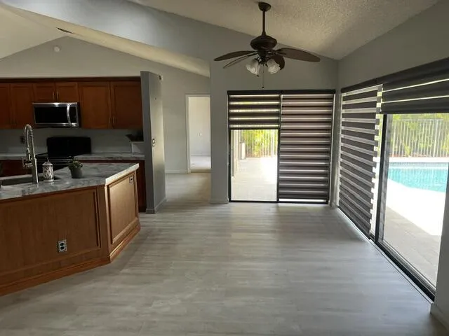 the eat in area of the kitchen