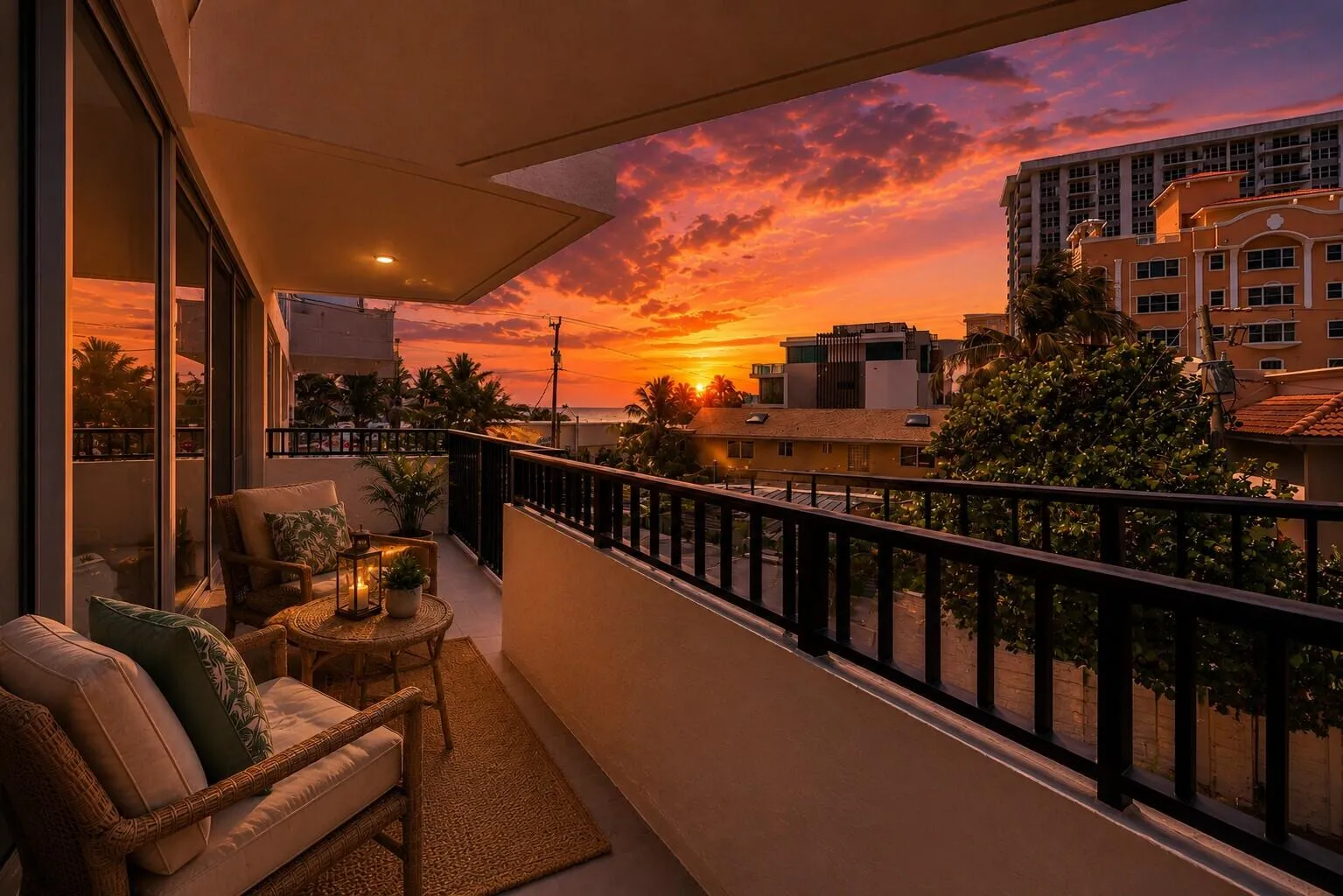 Extended Balcony - Virtually Staged Sunr