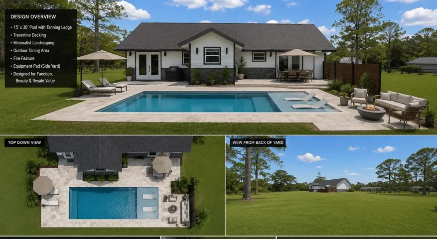 AI rendering of potential custom pool build out
