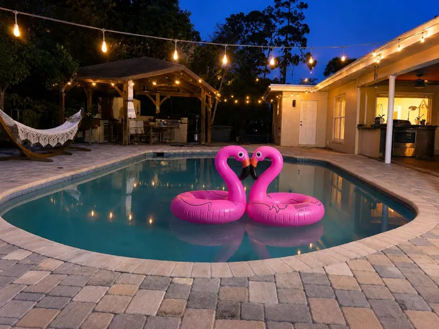 pool evening