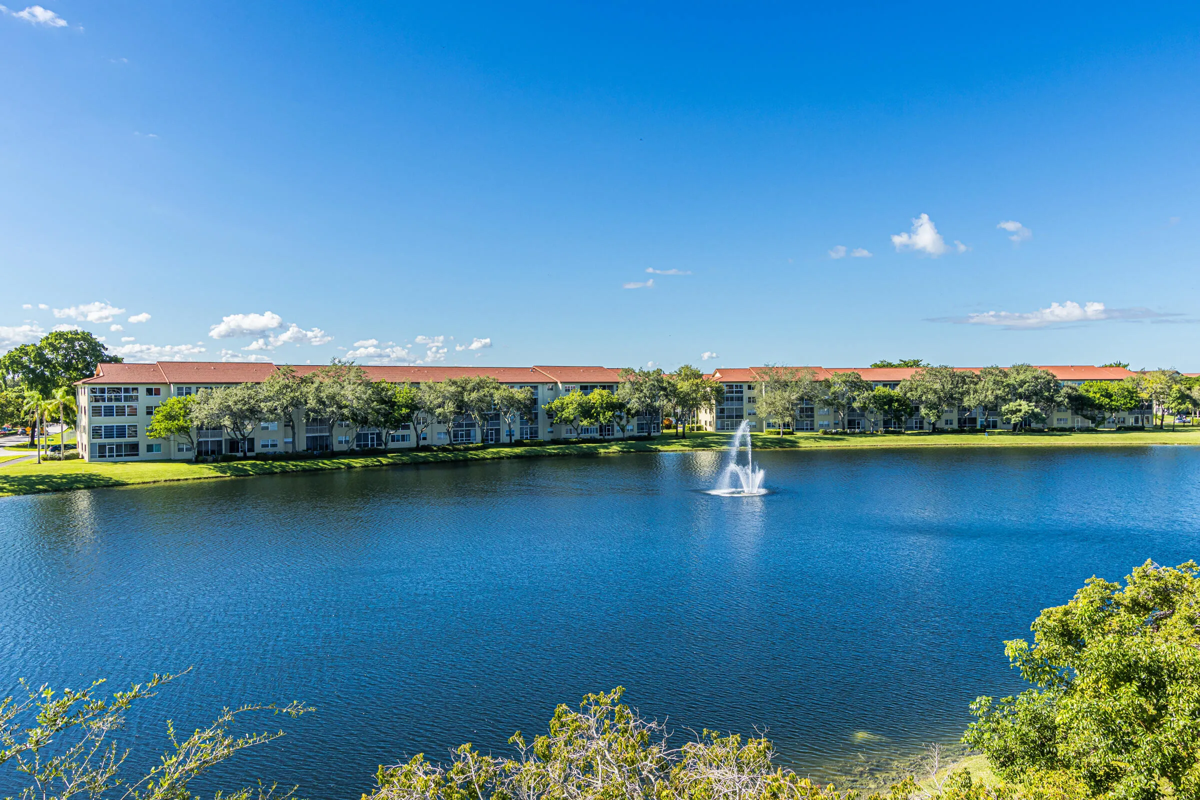 Wide lake views from the balcony, great room & master bedroom