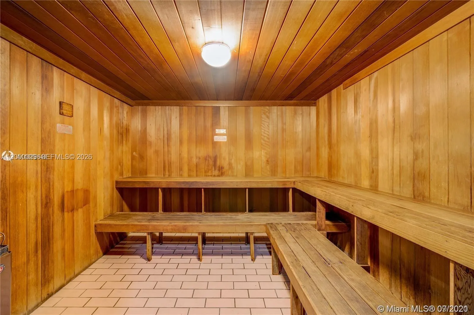 Sauna at the gym