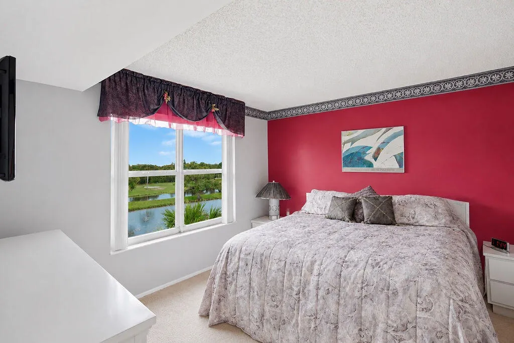 Primary bedroom with lake view
