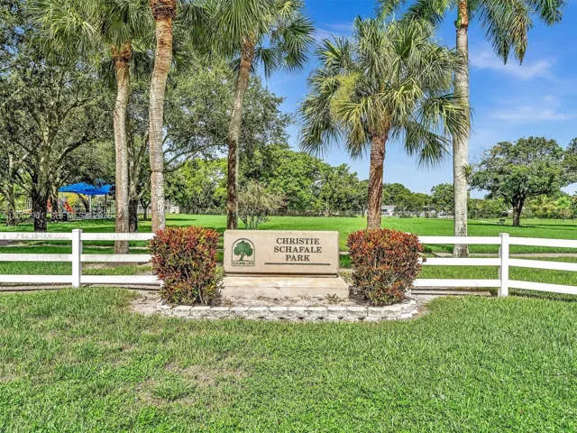 Christie Schafale Park located right around the corner