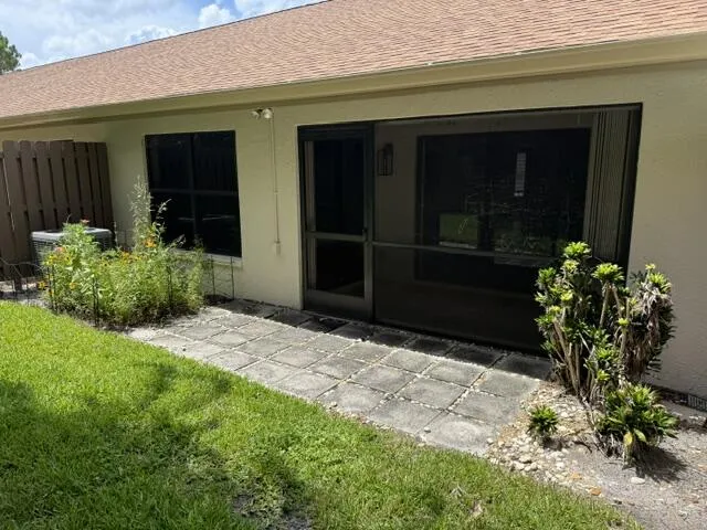 Private back patio