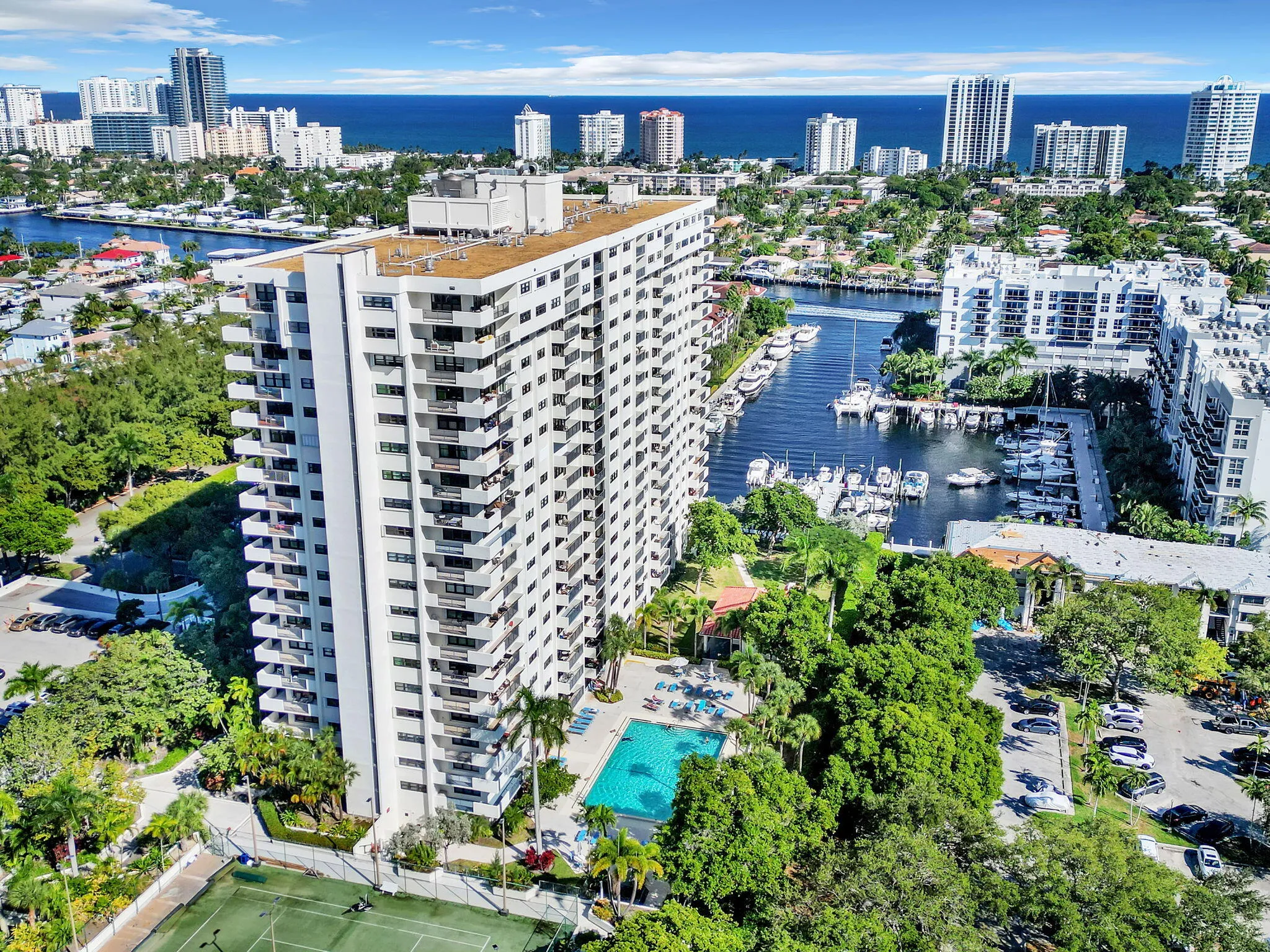 Condominium Building and Marina with Intracoastal and ocean views