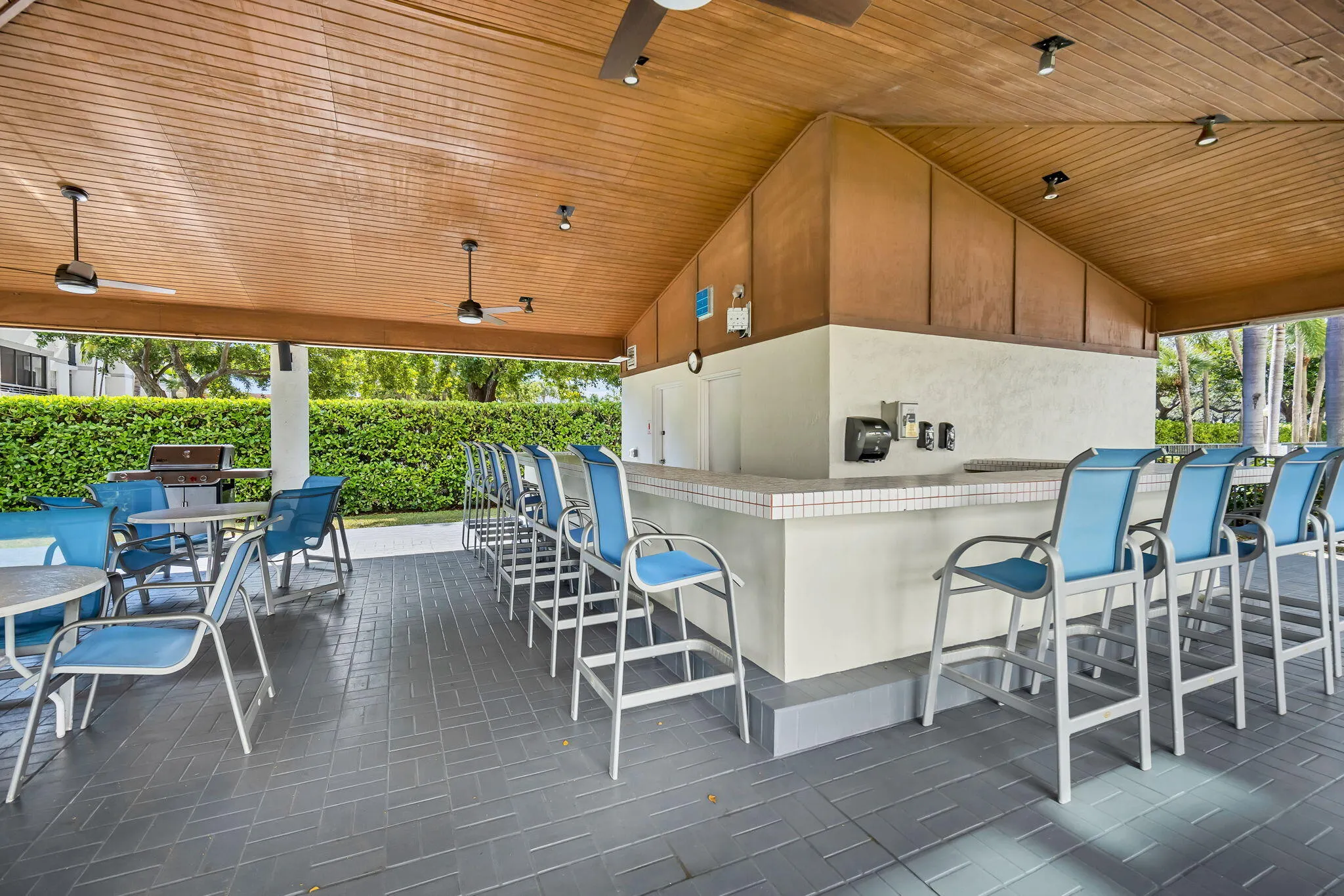 bar/kitchen Inside the gazebo