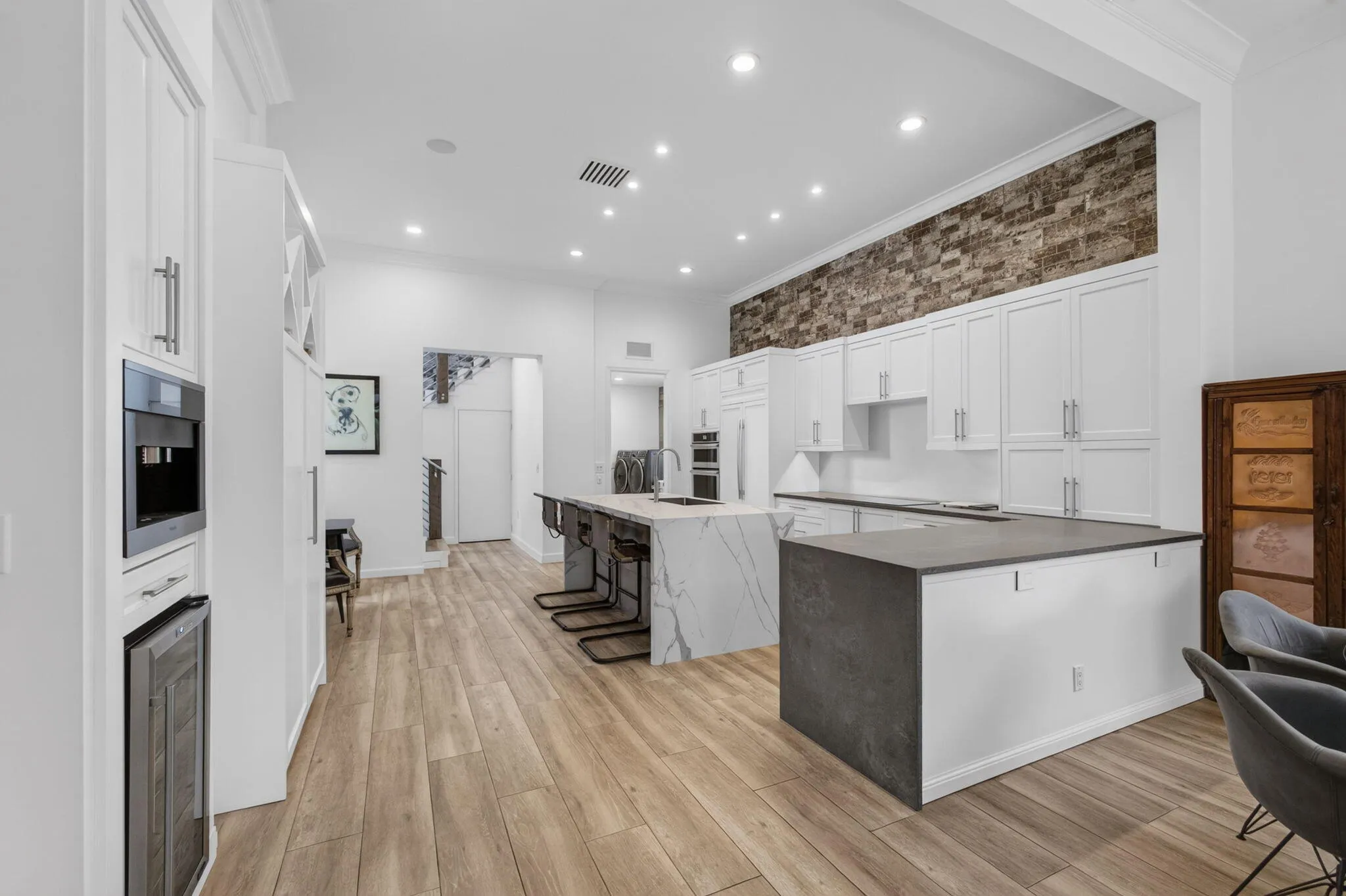 Kitchen with pantry and coffee bar