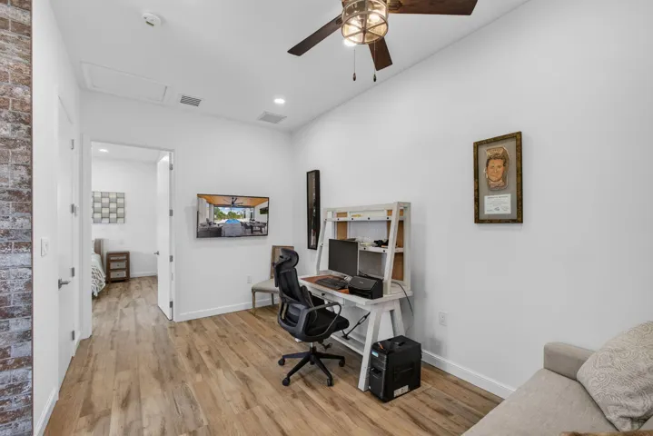 Plenty of room for a desk and sofa bed or bunk.