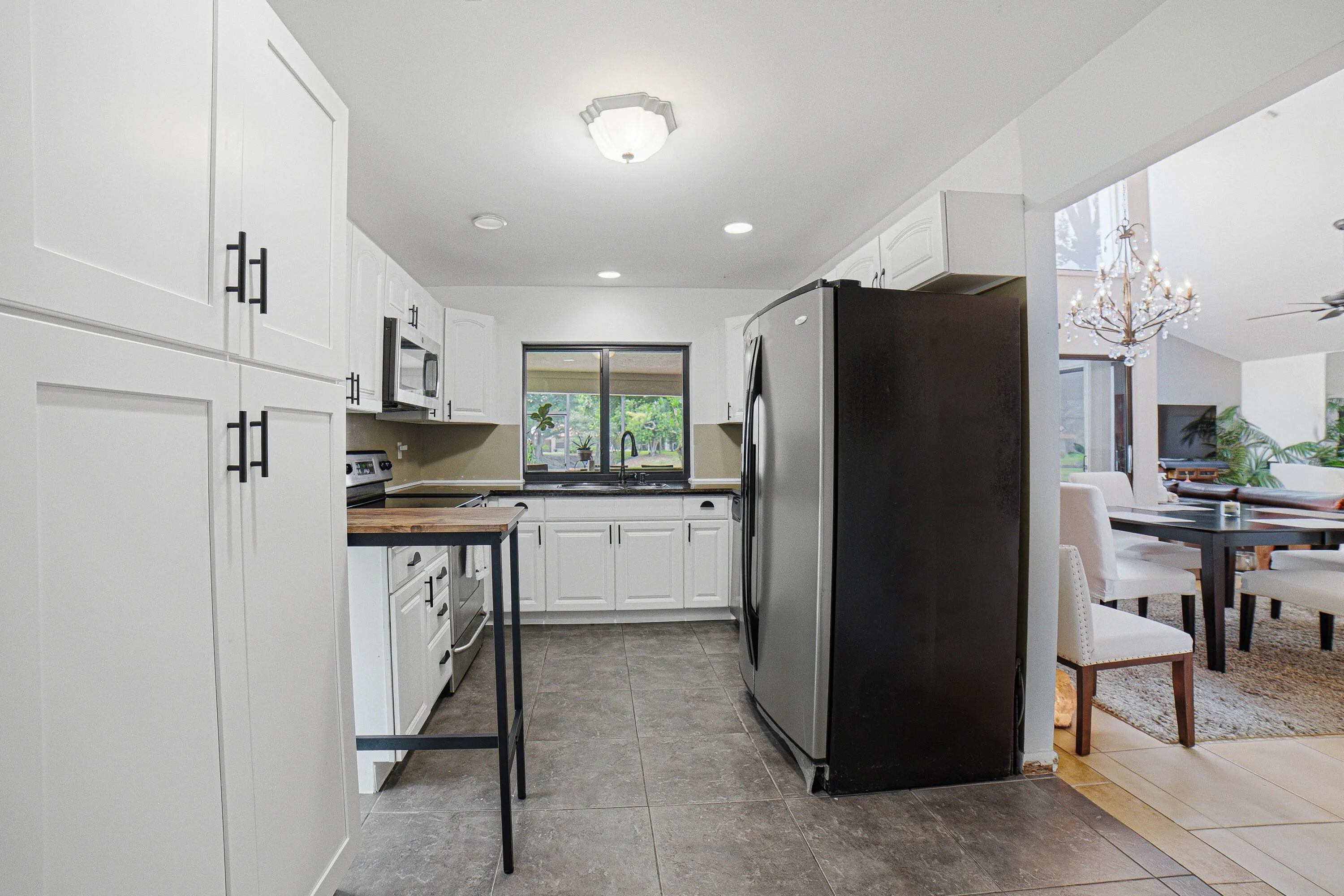 Extra cabinets provide a great amount of storage.