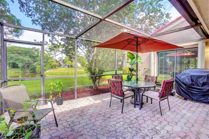 So the patio is a great space for reading and gardening, watching the birds and wildlife.
