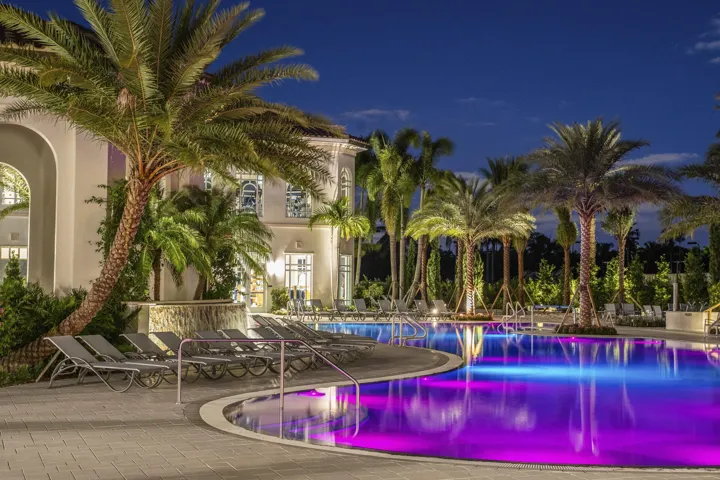 Pool glow night