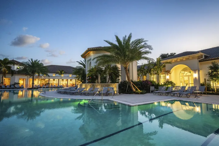 Pool Gazebo at Dusk