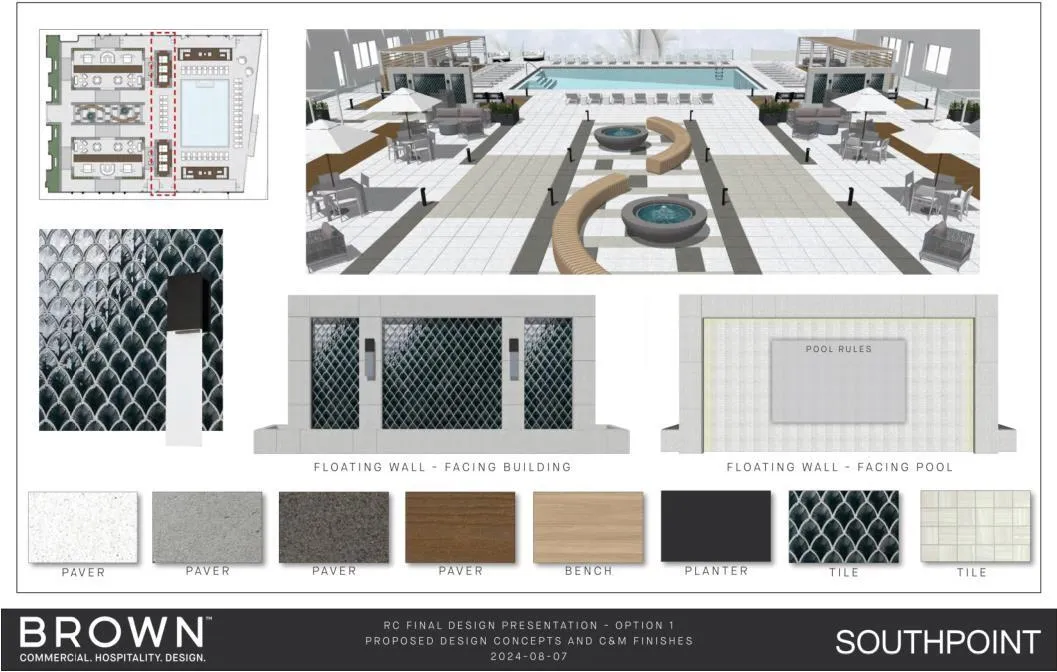 Materials/Colors for pool area redesign.