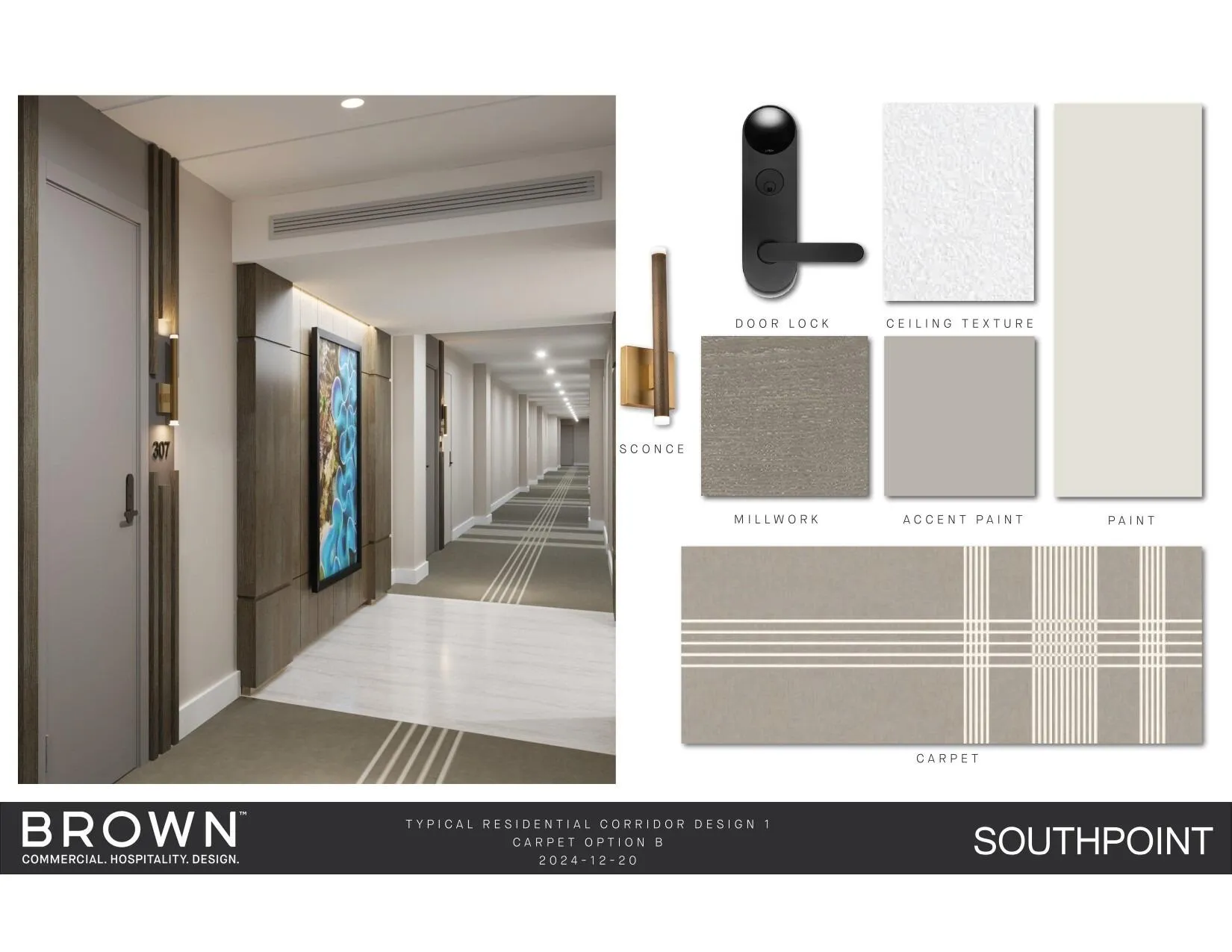 Unit floor hallways: Renderings and in progress