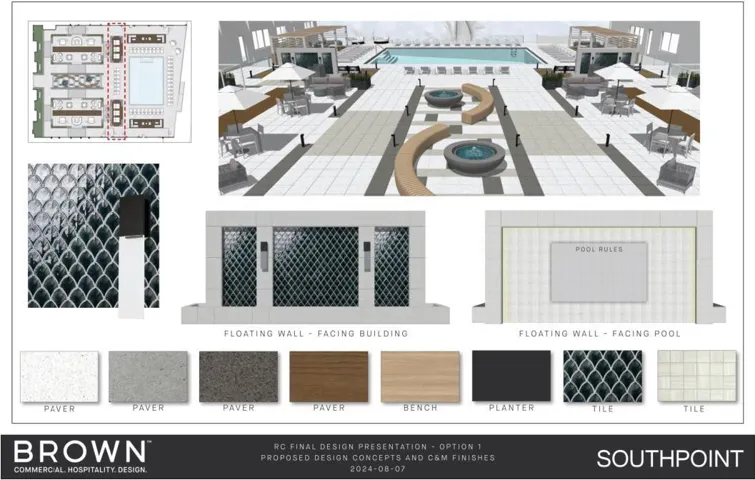 Materials/Colors for pool area redesign.