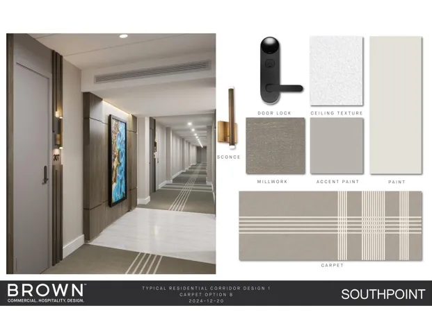 Unit floor hallways: Renderings and in progress