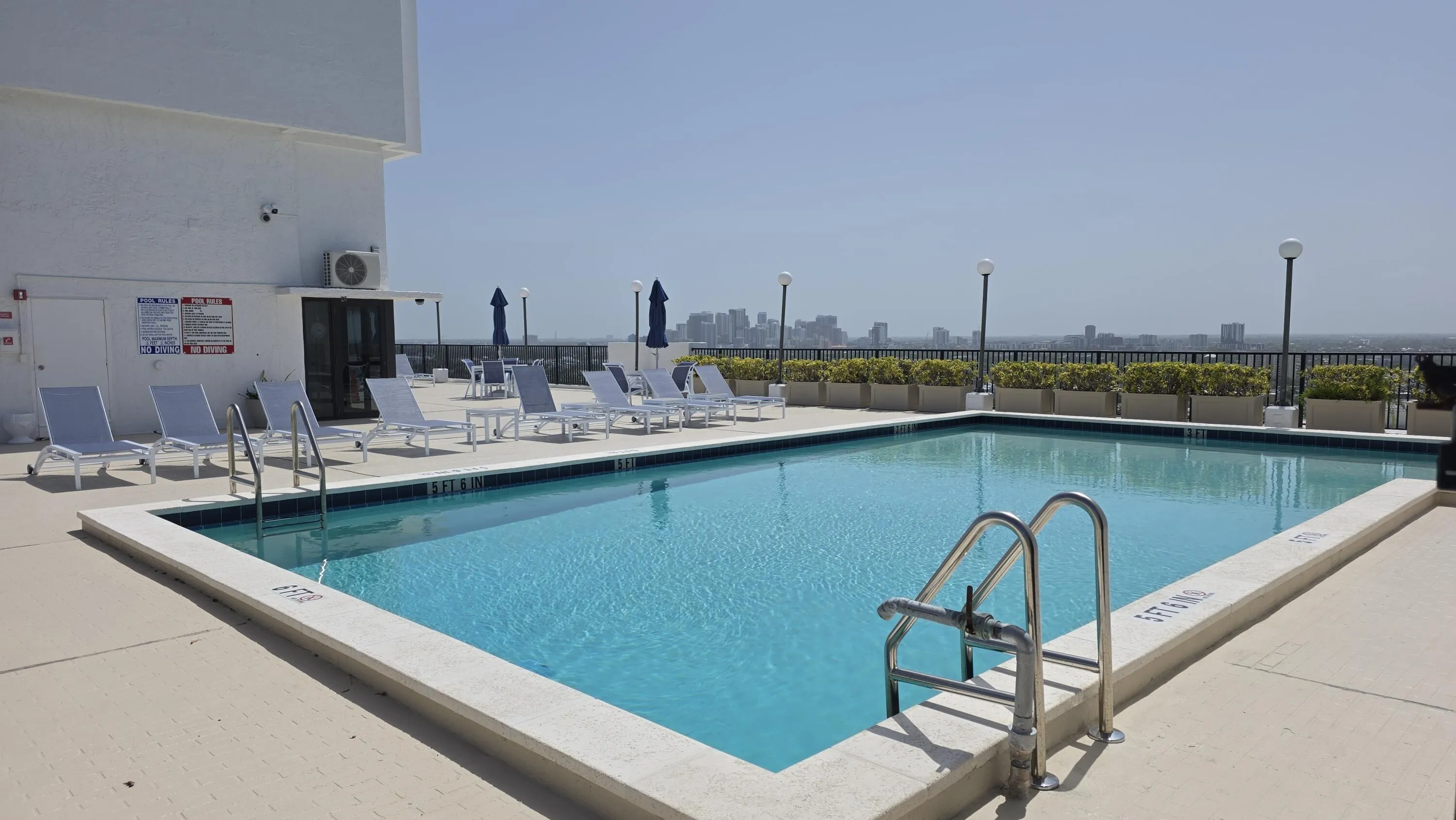 Rooftop heated pool