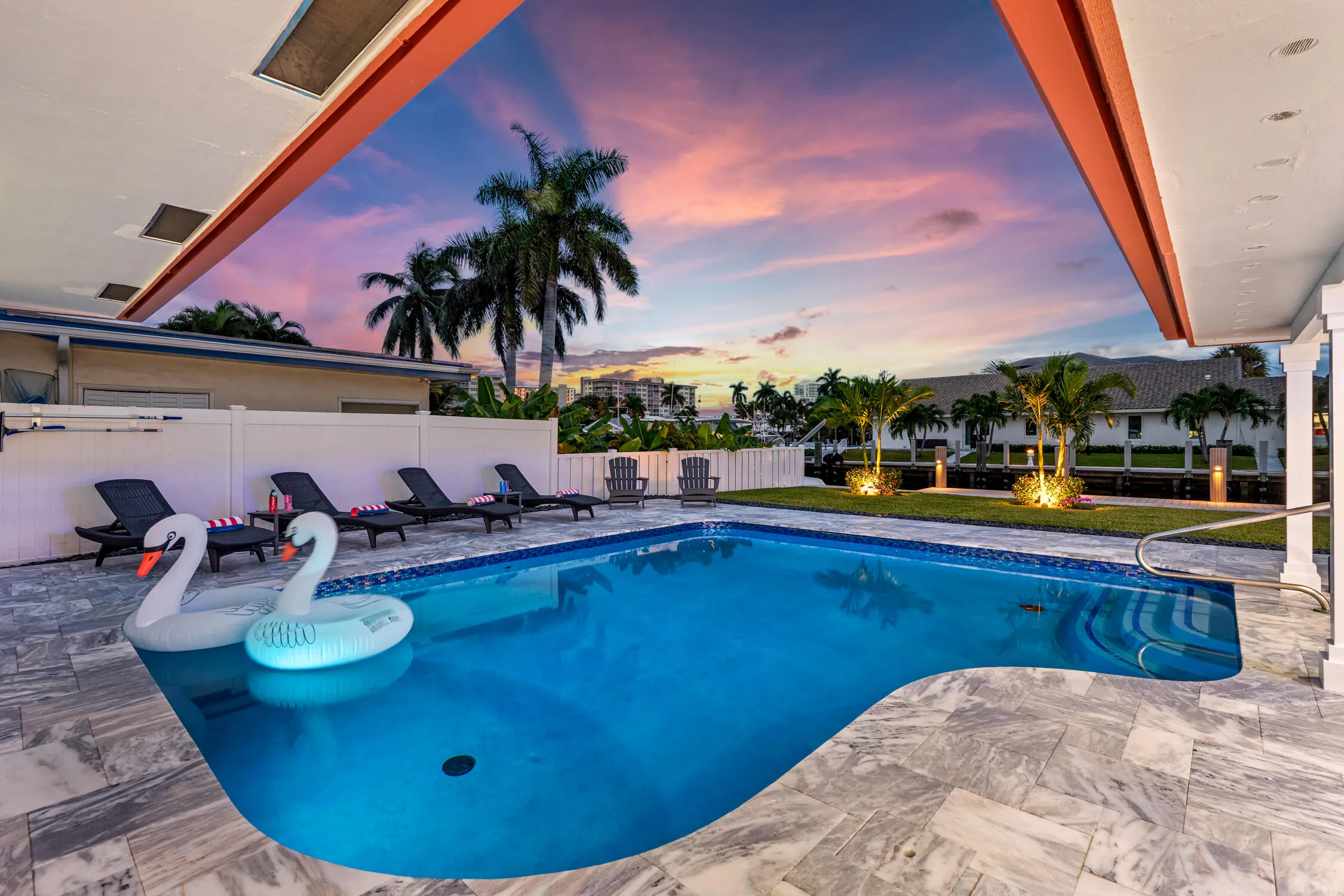 Swimming Pool at Sunset