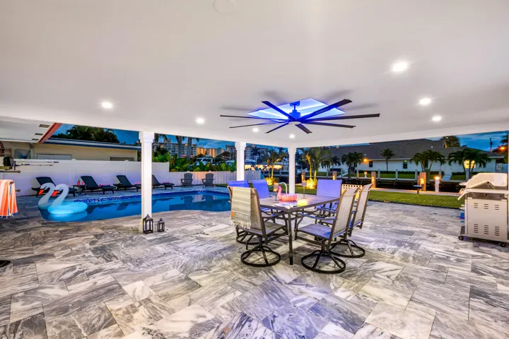 Covered Patio at Twilight