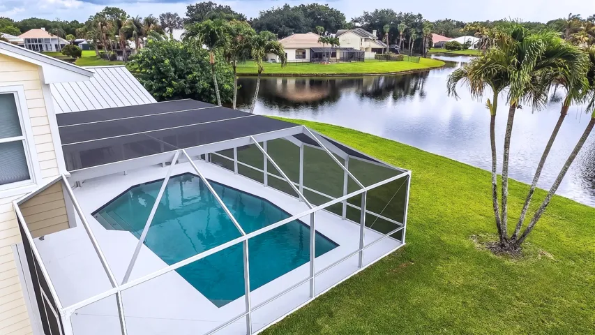 Aerial Pool to Lake