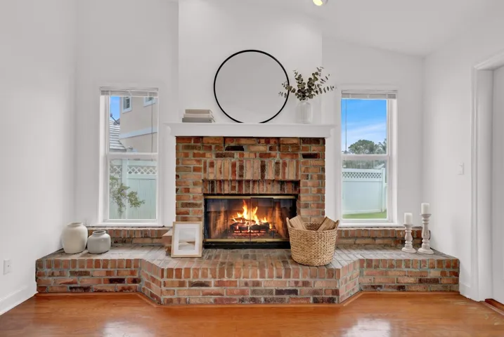 Family Room - Wood Burning Fireplace