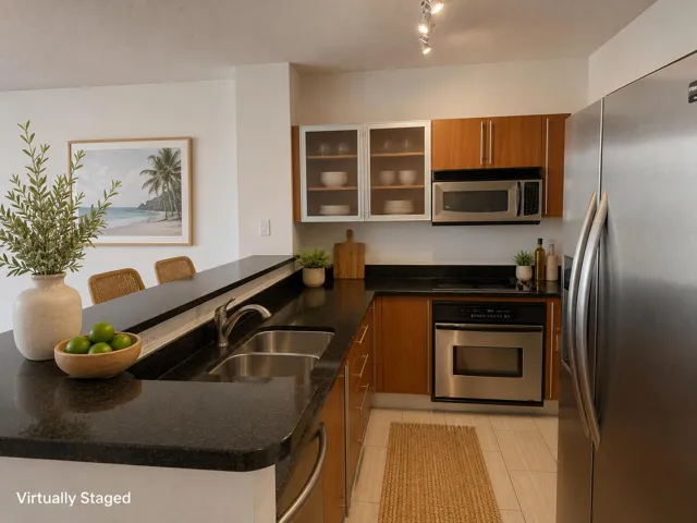 Virtual staged kitchn