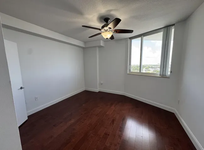 Large bedroom with two closets.