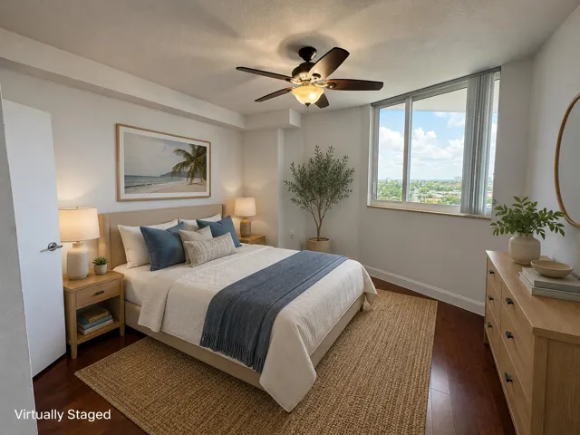 Virtual staged bedroom