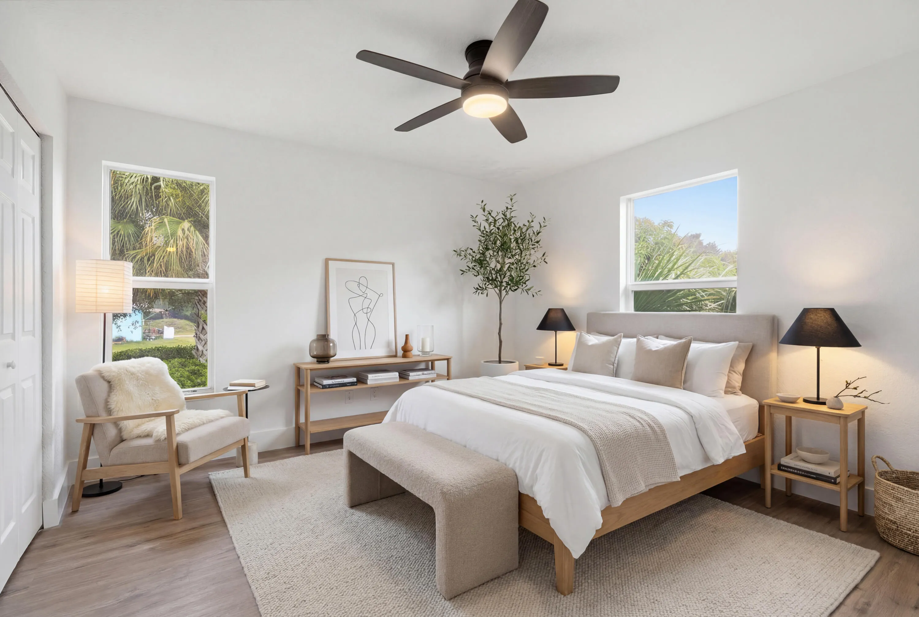 Staged Primary Bedroom