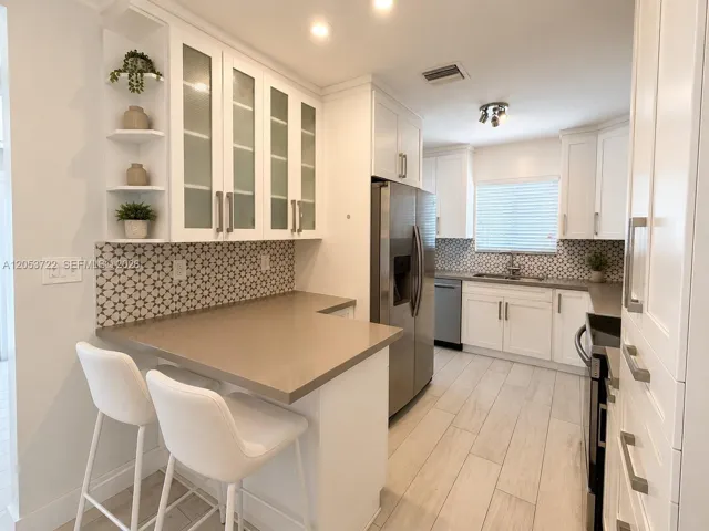 Virtually staged kitchen