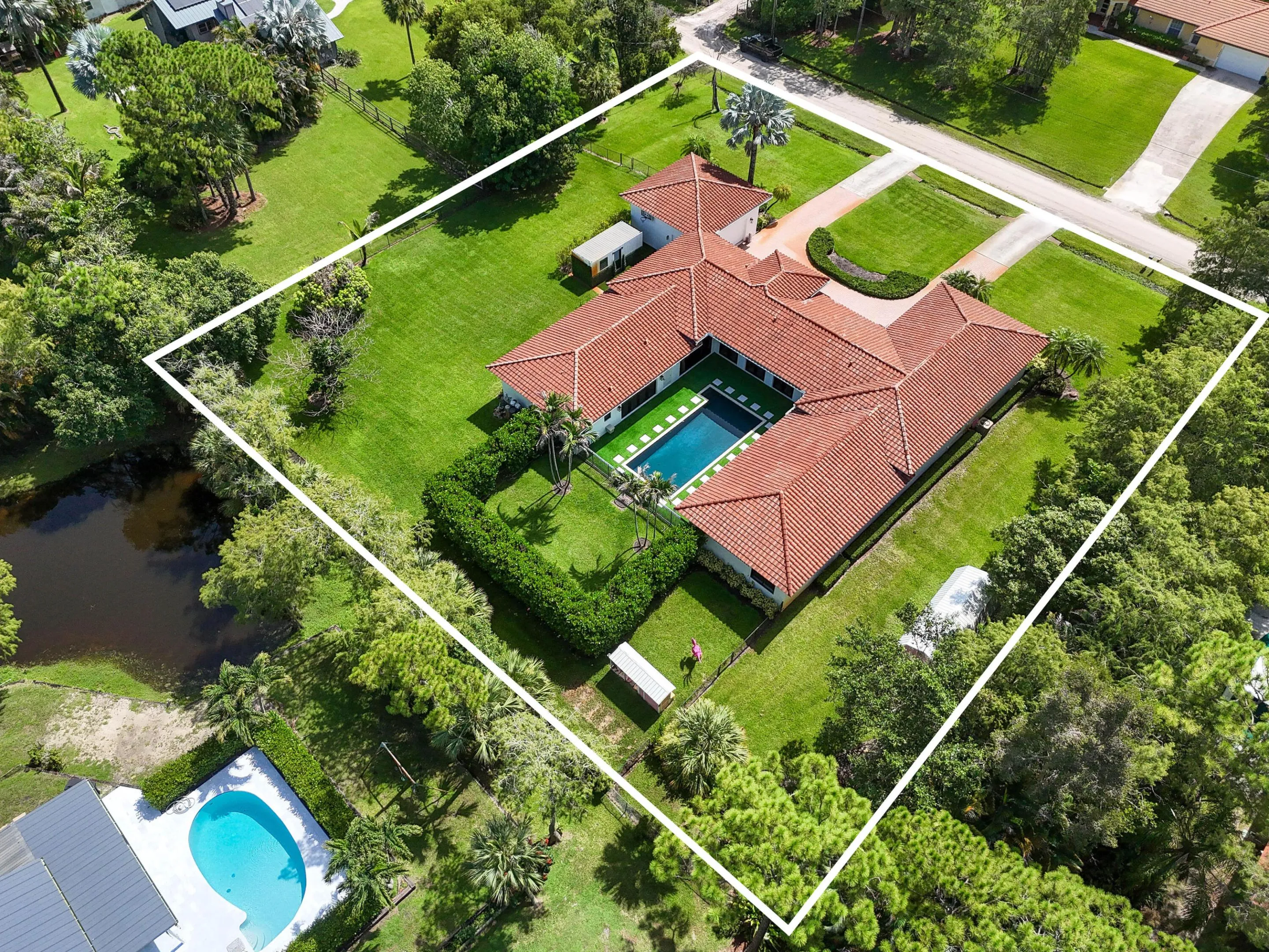 Aerial of Property Line