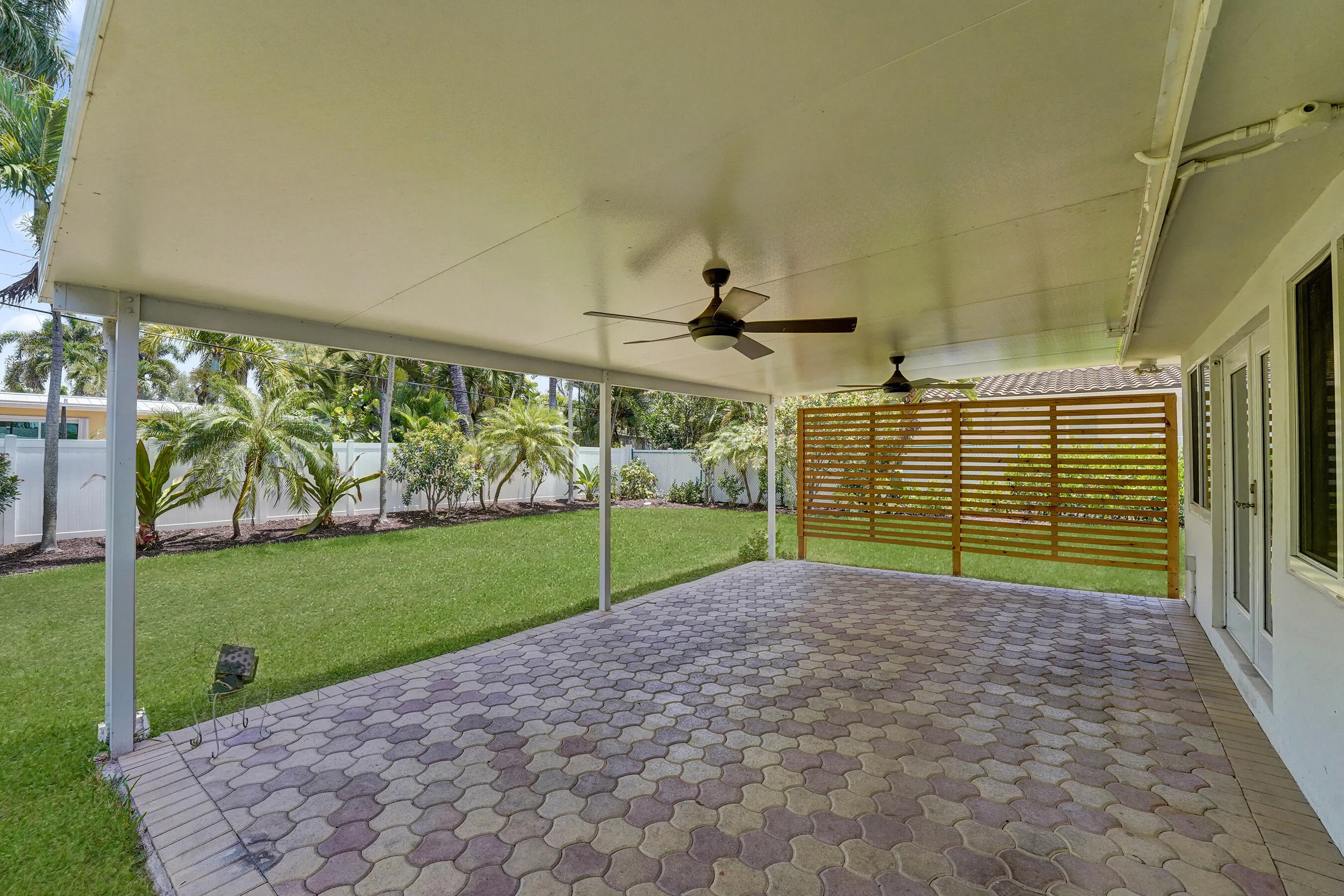 Large covered porch