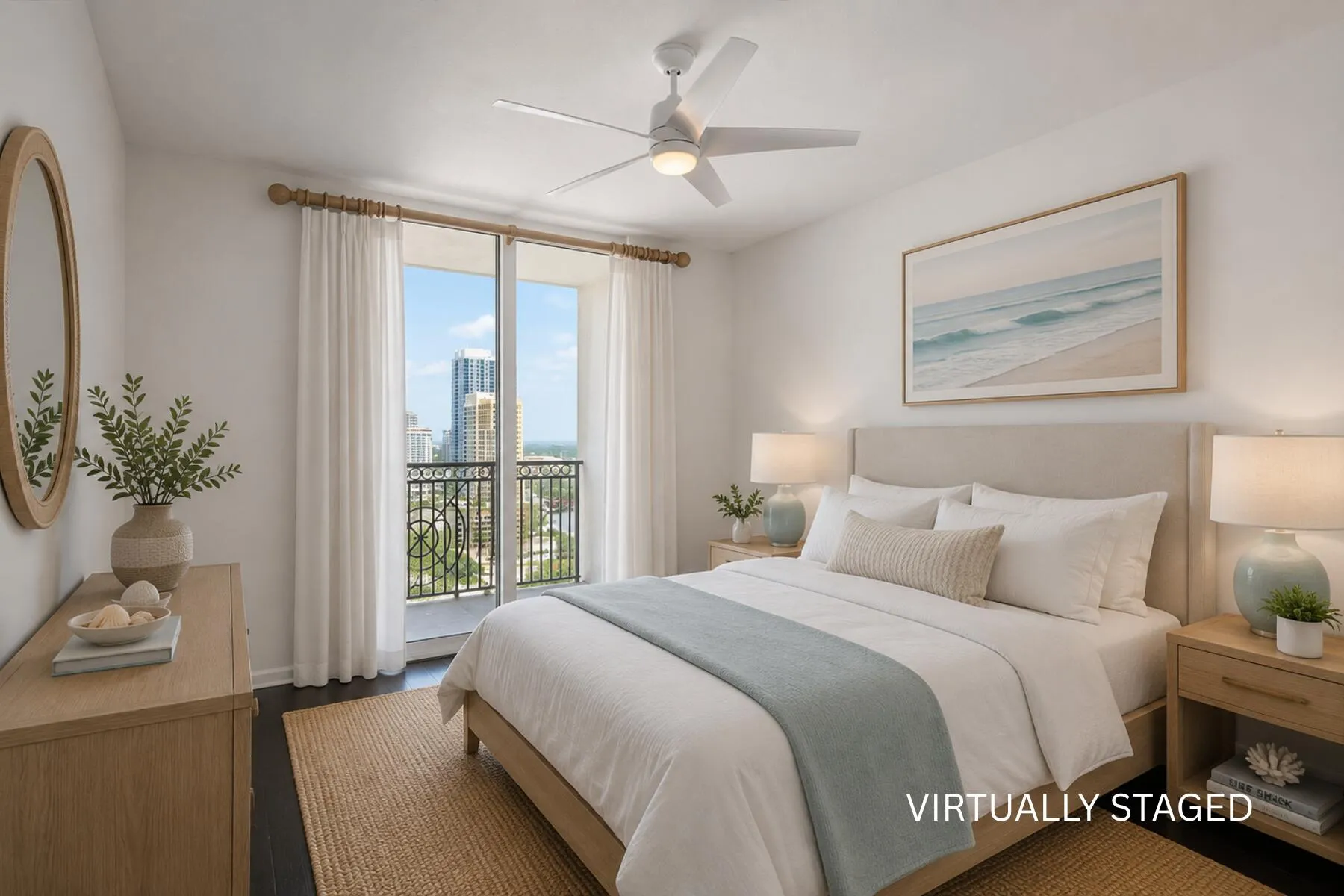 VIRTUALLY STAGED BEDROOM