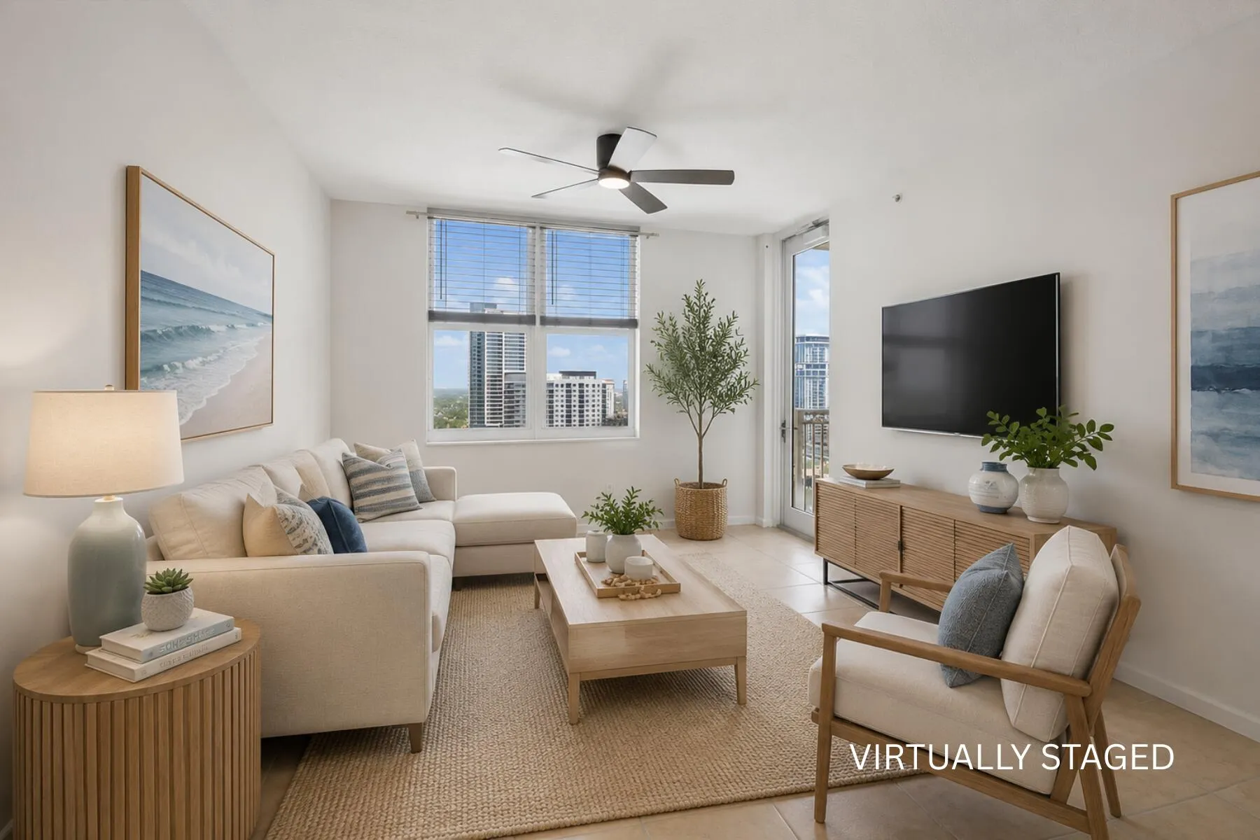 VIRTUALLY STAGED LIVING ROOM