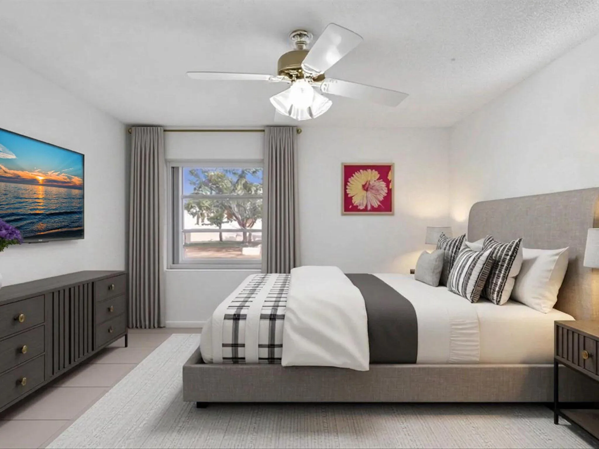 Virtually Staged Bedroom
