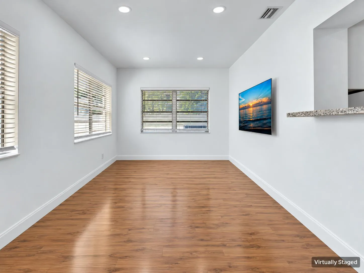 Virtually decluttered – furniture removed