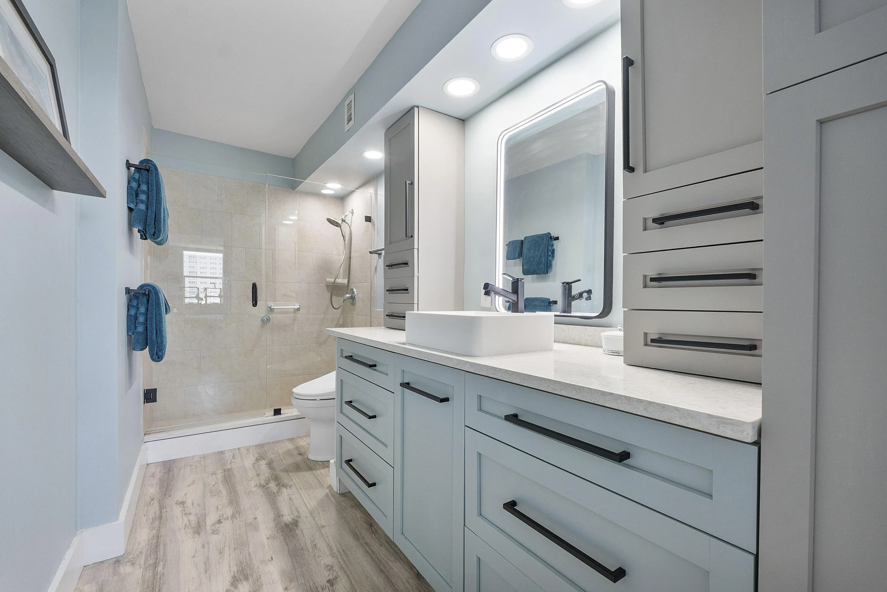 The Master Bathroom is gorgeous and fully loaded with upgrades