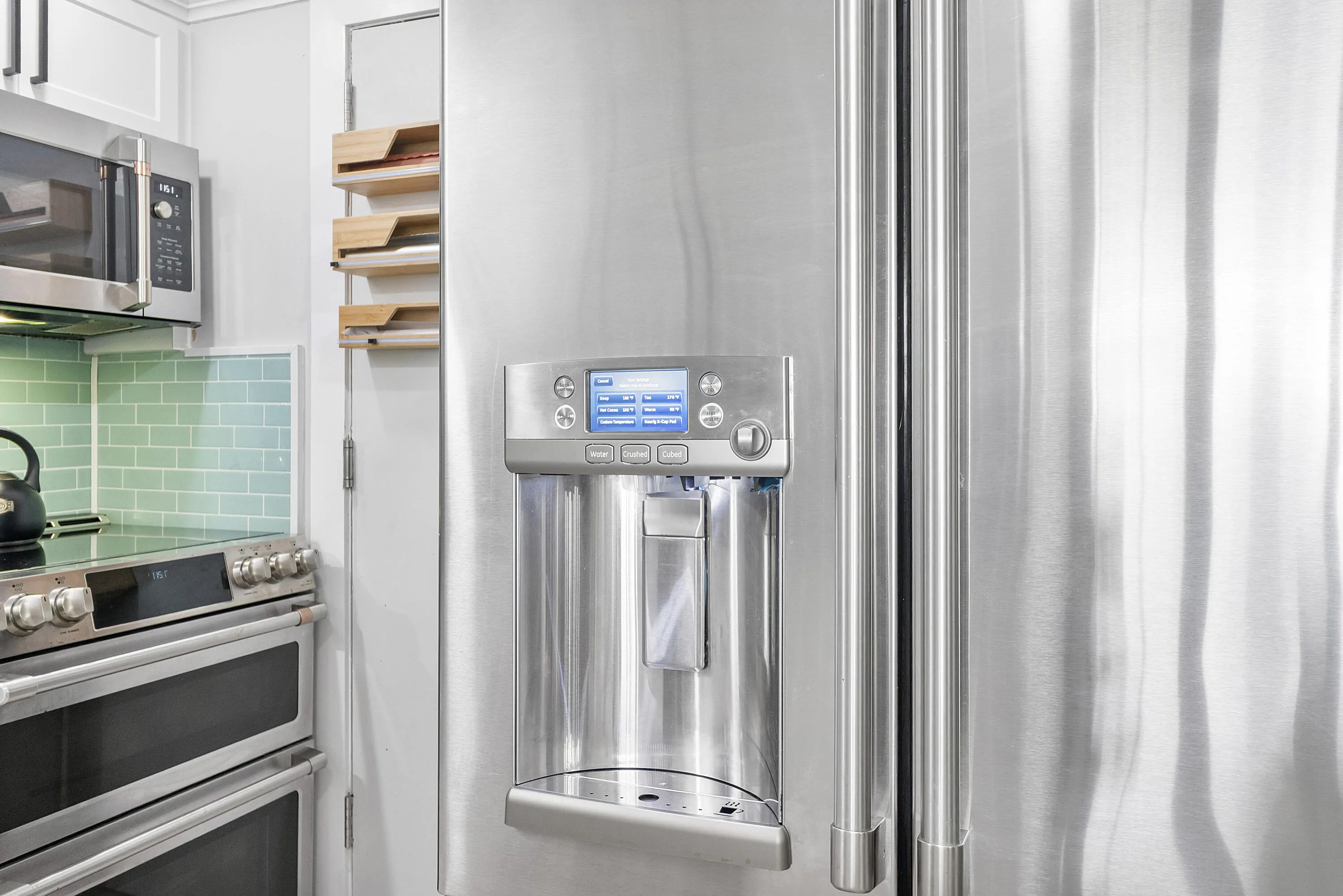 The best Keurig coffee maker ever and it's built into the refridgerator